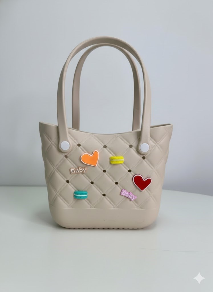 Bolsa Eva Impermeável Colorida Praia Passeio Com Pins A02S