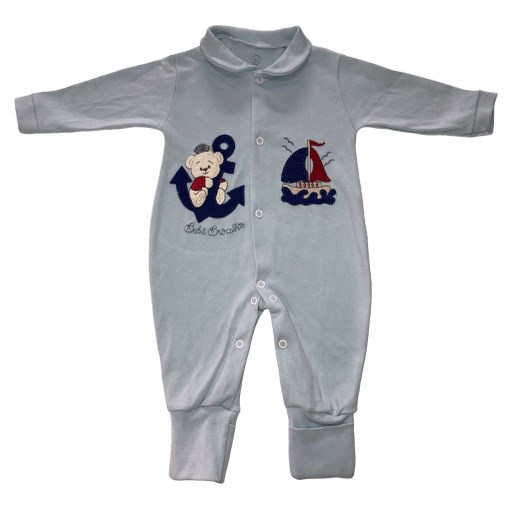 Macacão Bebê Masculino Bordado Bebê Brincalhão tam M