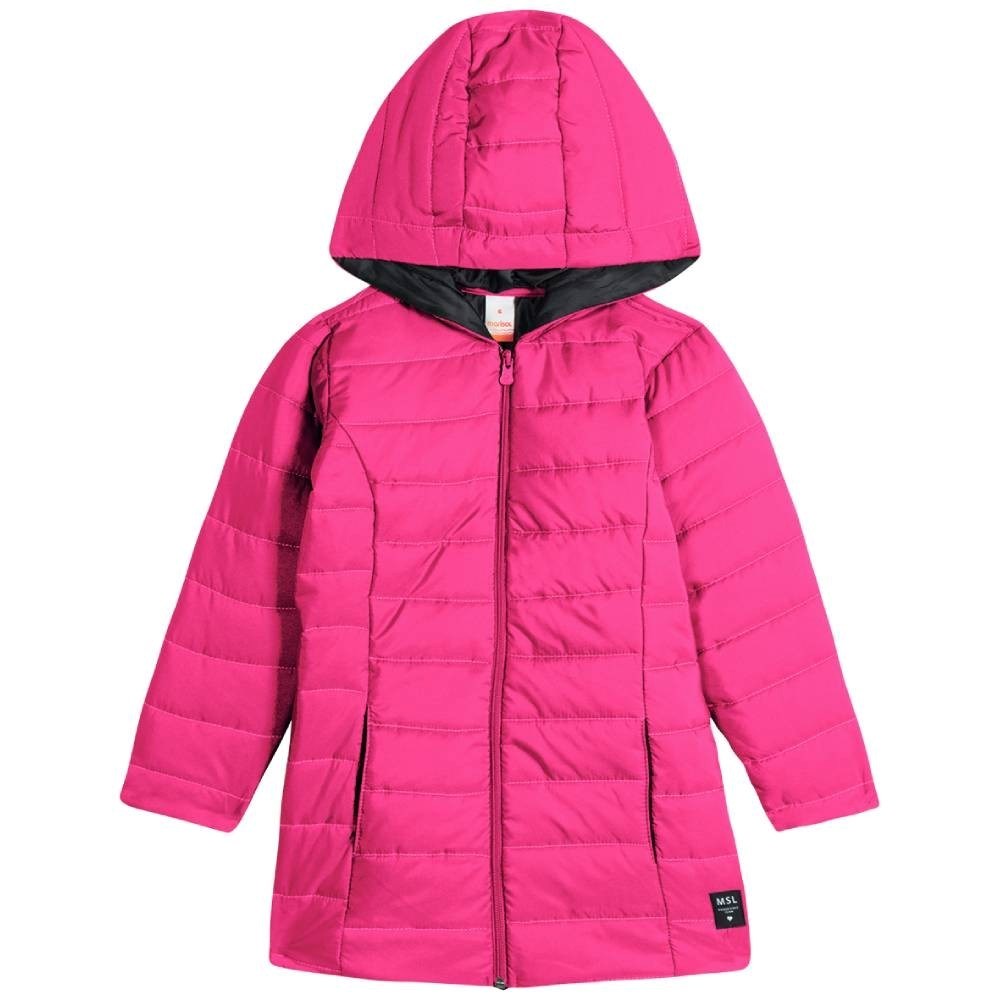 Jaqueta Infantil Feminina Microfibra Capuz Marisol 4 ao 16