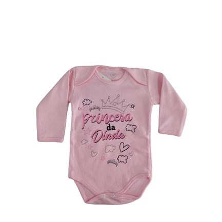 Body Bebe Feminino M Longa Pequenino Baby M ao G