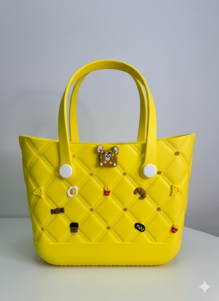 Bolsa Eva Reforçada Academia Praia Piscina Impermeável Amarelo