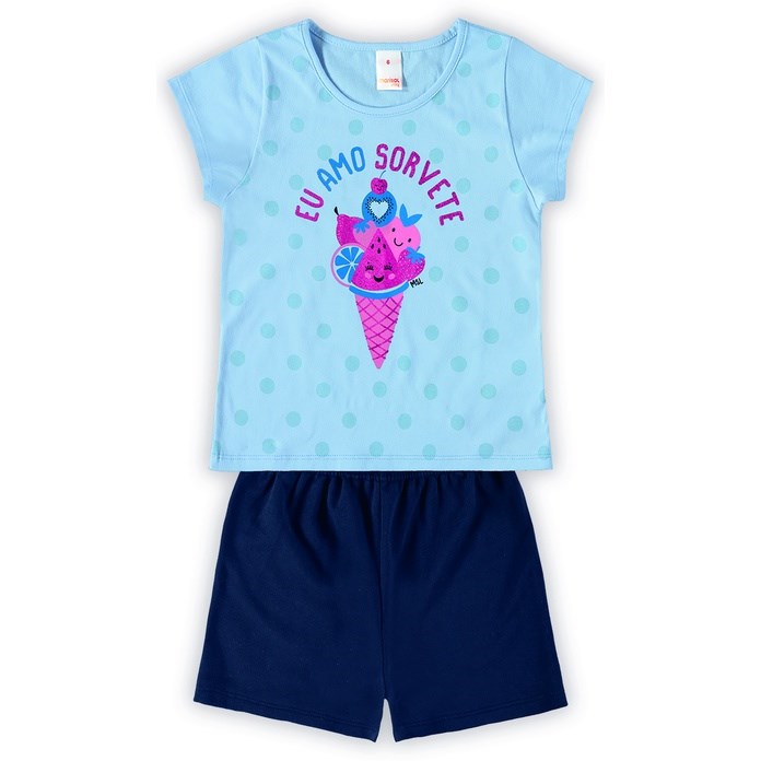 Conjunto Inf Feminino Blusa e Short Marisol 1 ao 8