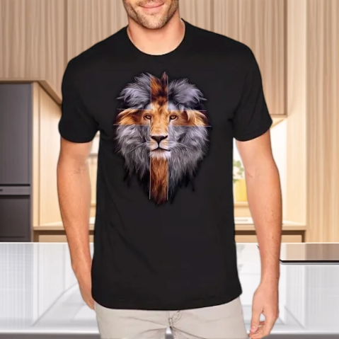 Camiseta Gospel Leão R1Preta