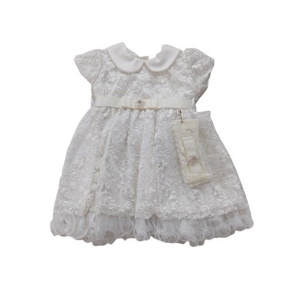 Vestido Bebe Batizado Branco Rocicle G
