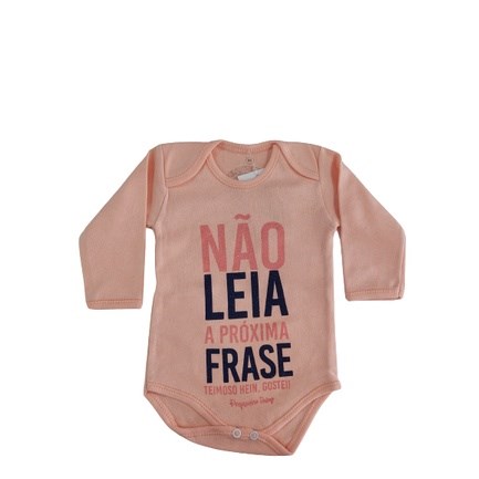Body Bebe Feminino M Longa Pequenino Baby M