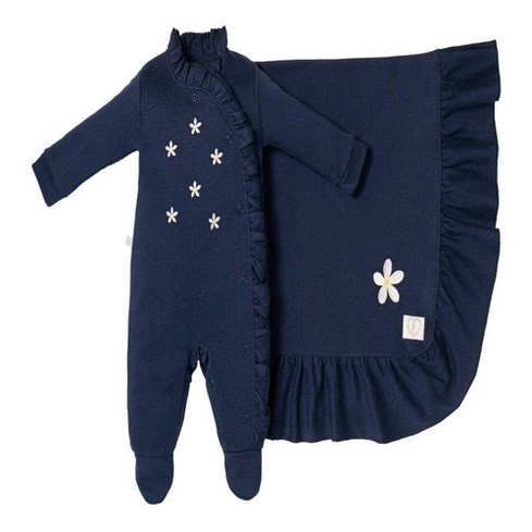 Saída Maternidade Bebê Feminino Marinho Fofinho