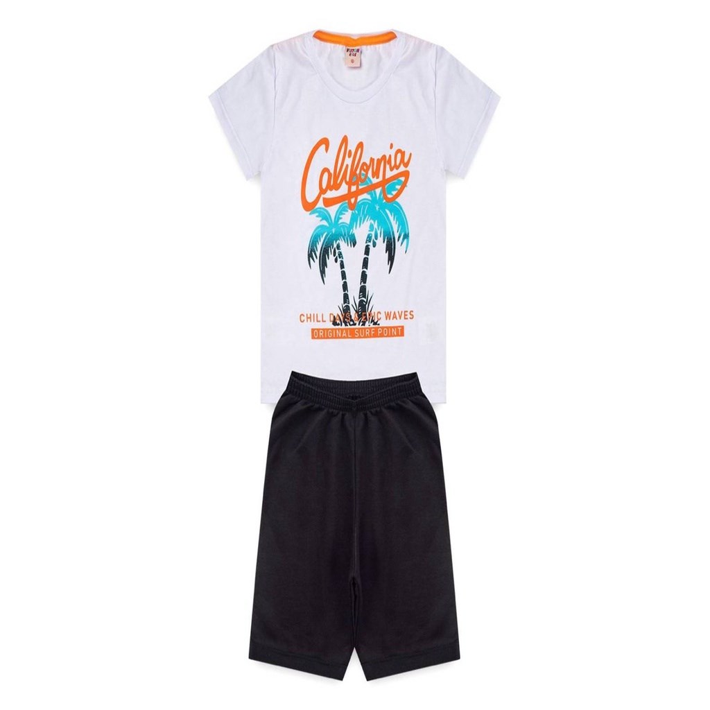 Conjunto Infantil Masculino Camiseta + Bermuda Viston TAM 6
