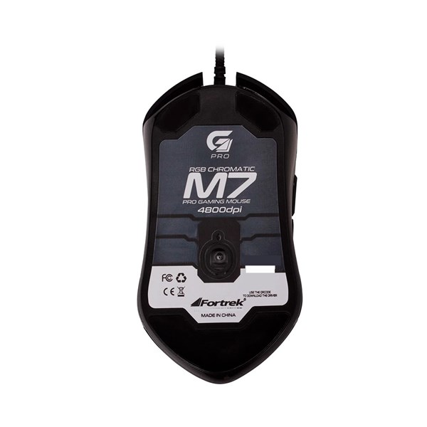 Mouse Gamer Fortrek M7 RGB 4800 Dpi Preto - AC2825