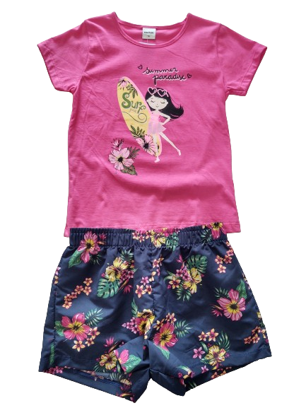 Conjunto Inf Menina Blusa e Short Rovitex 4 ao 10