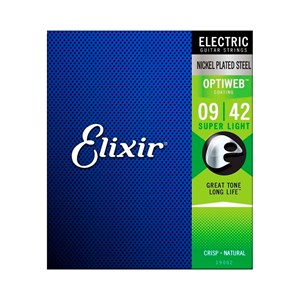 Encordoamento Elixir Optiweb P/ Guitarra Super Light 9/42 - EC0187